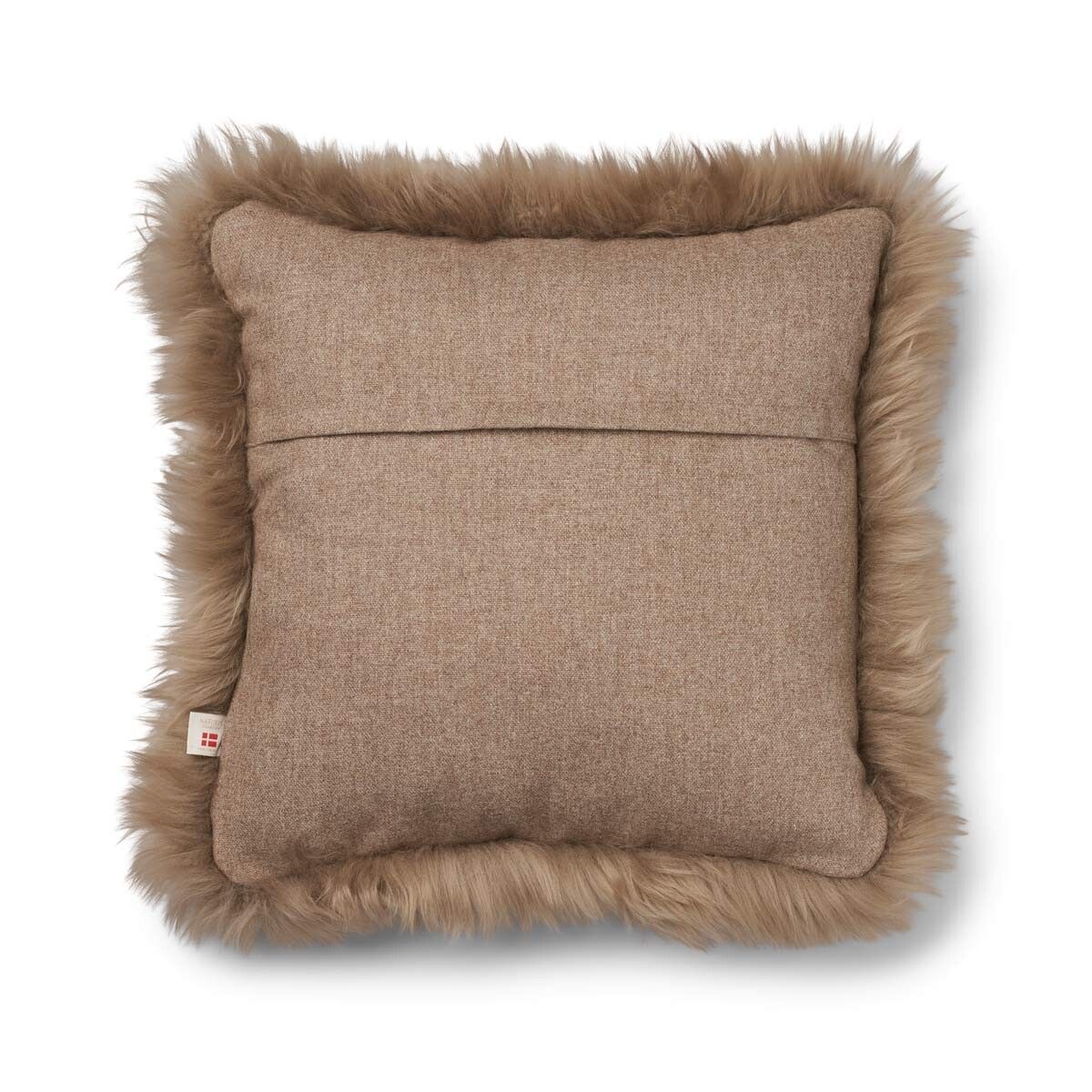 Wollen Kussen | LW rand | 52x52 cm Beige/Taupe