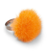 Pompon Ring Oranje