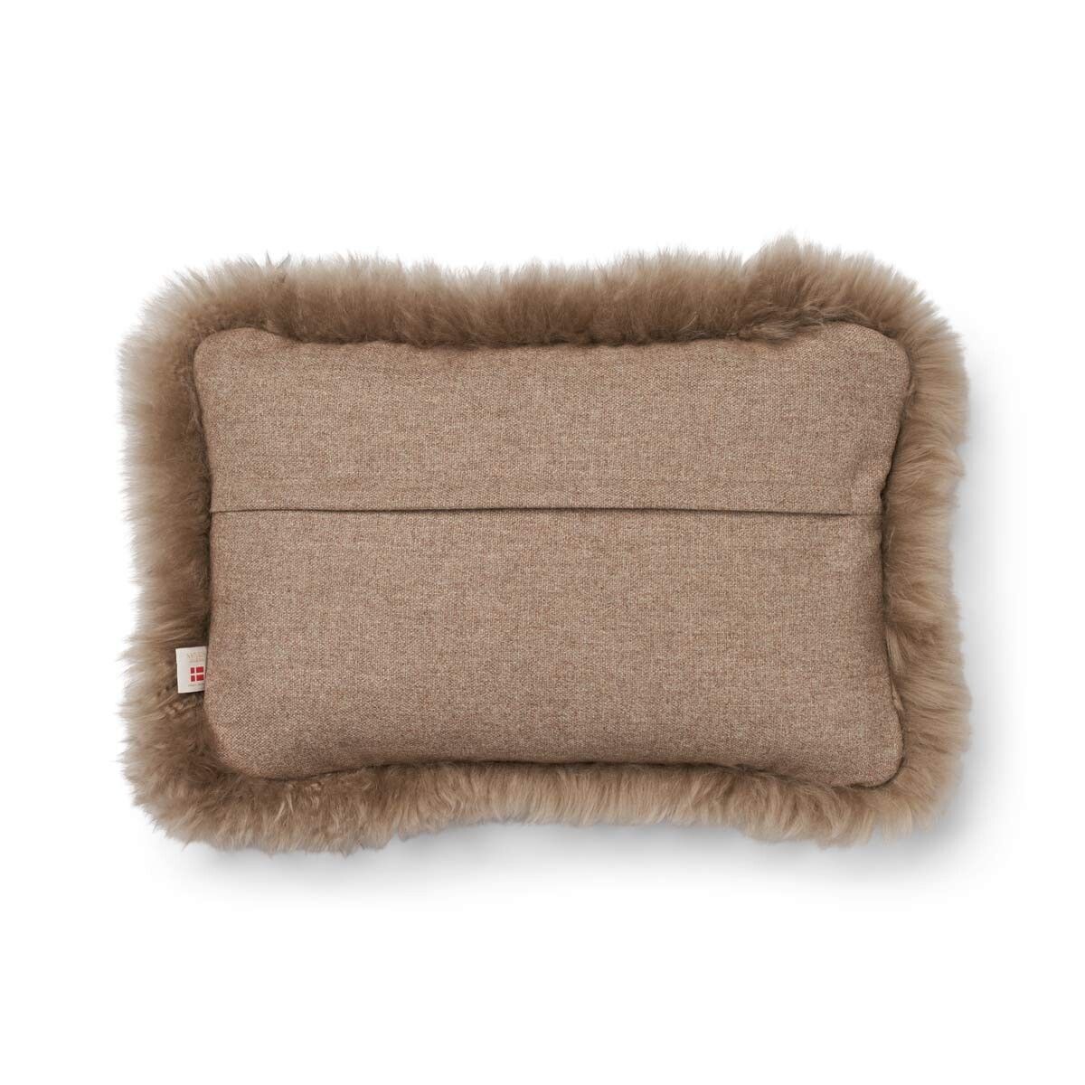 Wollen Kussen | LW rand | 34x52 cm Beige/Taupe