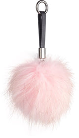 Pompon Sleutelhanger Roze