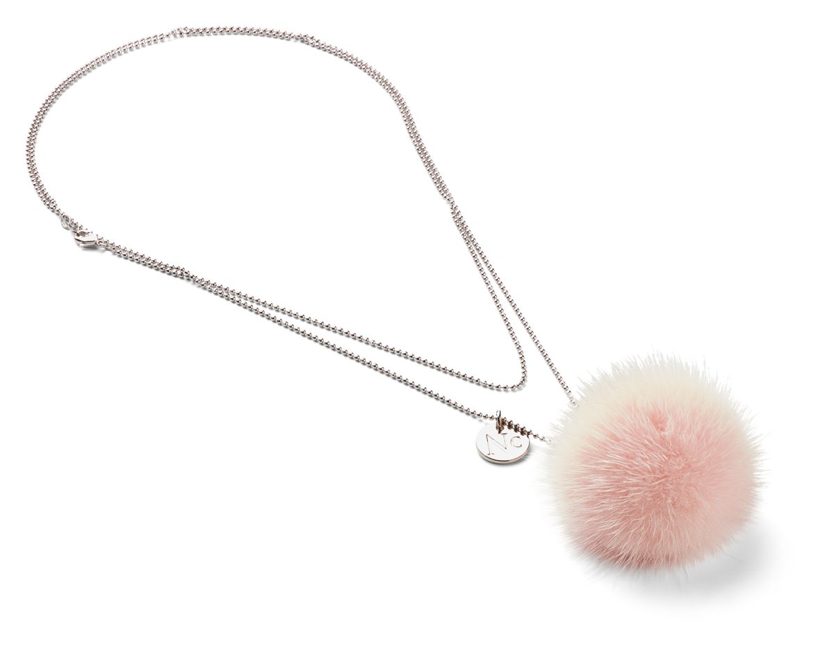 Ketting met Pompon Baby Roze