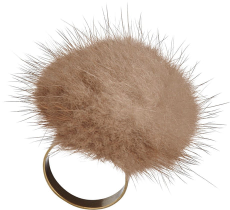 Pompon Ring Bruin