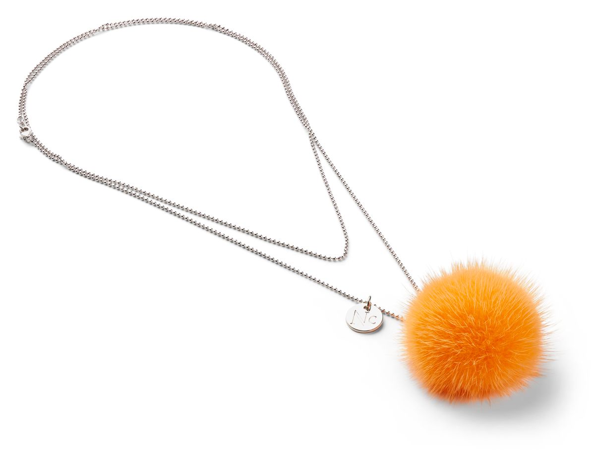 Ketting met Pompon Oranje