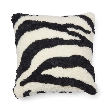 Zebra Kussen | Dubbelzijdig | 60x60 cm Ivoor/Zwart