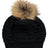 Sidse Beanie Zwart/Natuurbruin