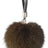 Pompon Sleutelhanger Vos Khaki