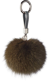 Pompon Sleutelhanger Vos Khaki