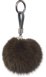 Pompon Sleutelhanger Vos Khaki