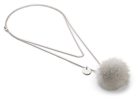 Ketting met Pompon Lichte saffier