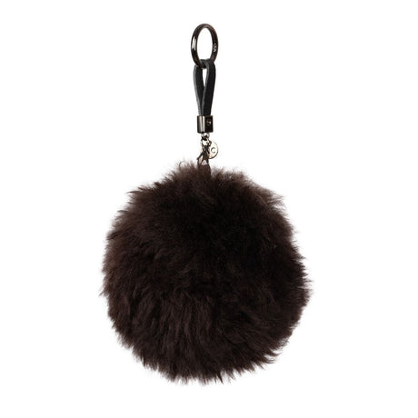 Pompon Sleutelhanger Chocolade