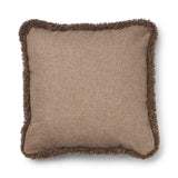 Kortharig Schapenvacht Kussen | KW rand | 52x52 cm Beige/Taupe